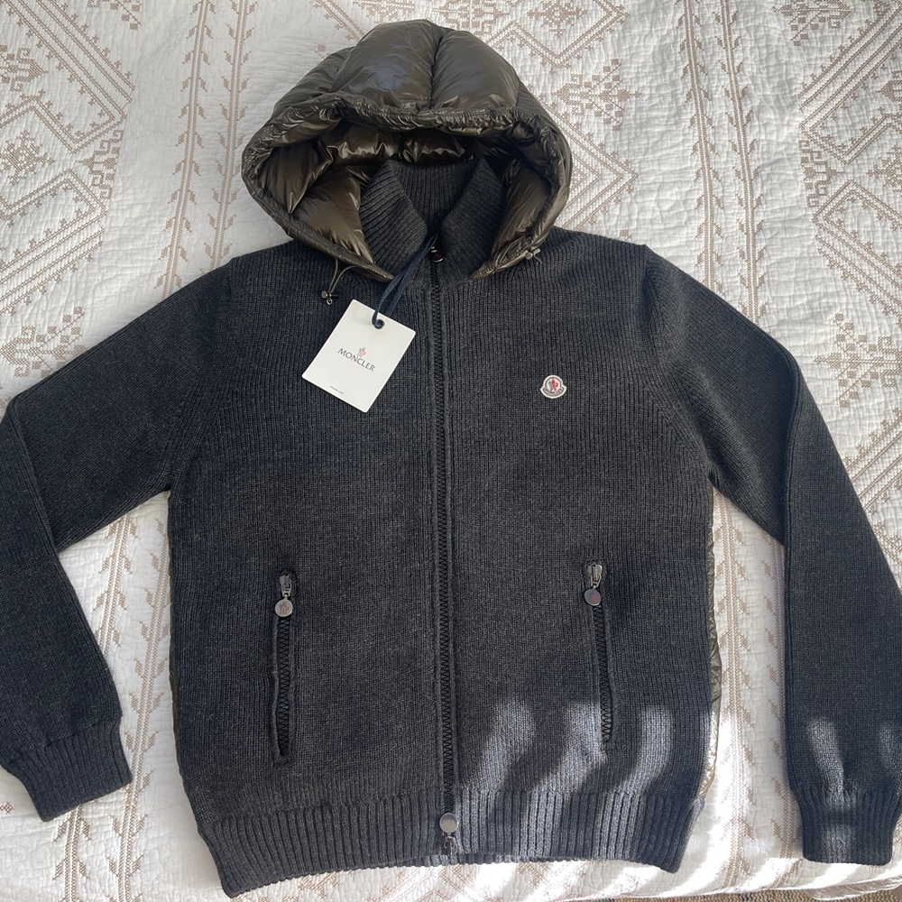 NWT Moncler Puffer Wool Zip Up